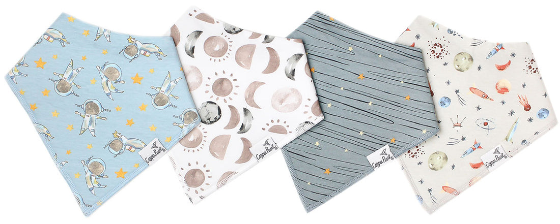 Copper Pearl Baby Bandana Bibs, 4 Pack - Neil