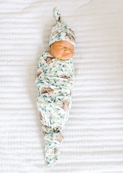 Copper Pearl Knit Swaddle Blanket - Bear by Jenna Rainey