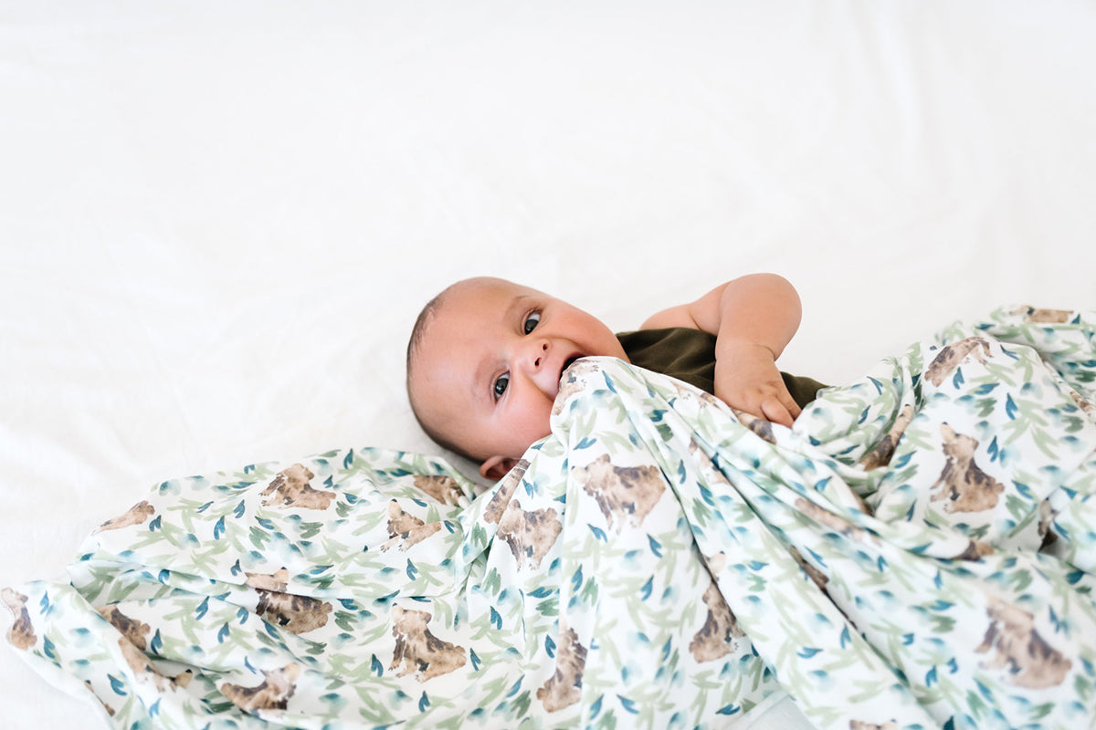 Copper Pearl Knit Swaddle Blanket - Bear by Jenna Rainey