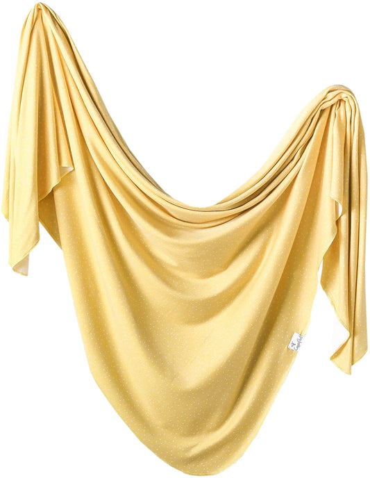 Copper Pearl Knit Swaddle Blanket - Marigold