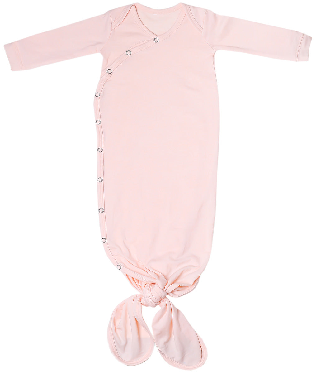 Copper Pearl Newborn Knotted Gown - Blush