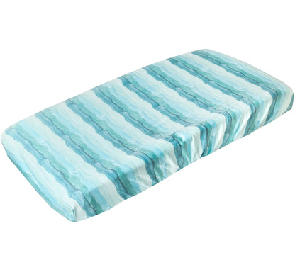 Copper Pearl Premium Knit Diaper Changing Pad Cover - Waves