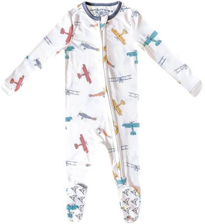 Copper Pearl Zip-up Footie - Ace (12-18M)