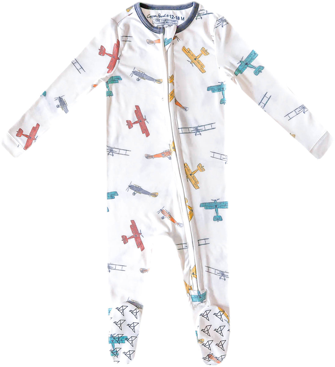 Copper Pearl Zip-up Footie - Ace (18-24M)