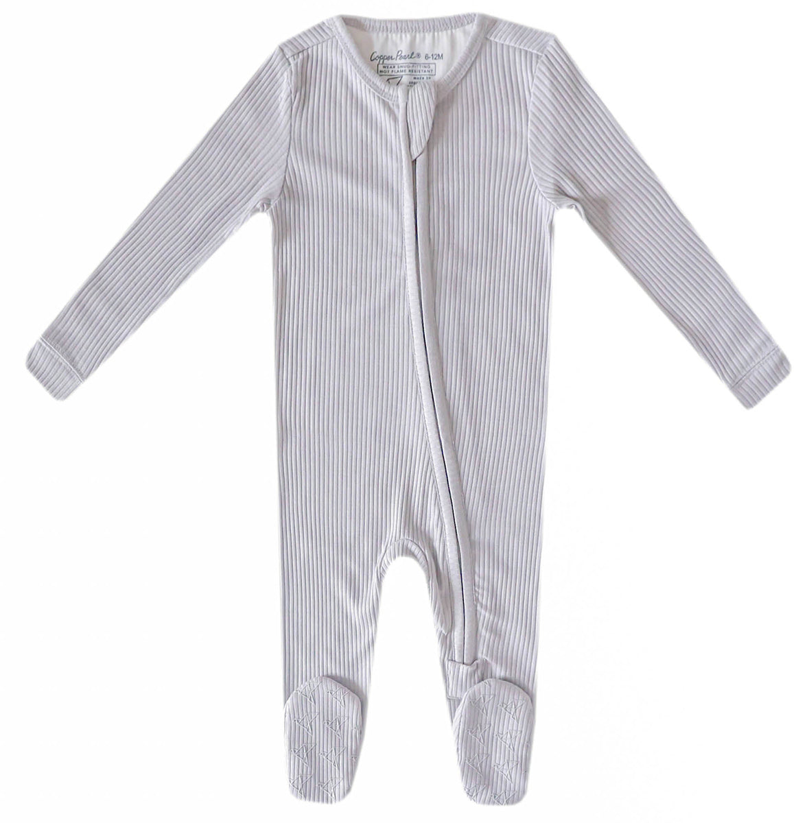 Copper Pearl Zip-up Footie - Ash (12-18M)