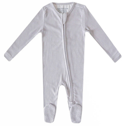 Copper Pearl Zip-up Footie - Ash (6-12M)