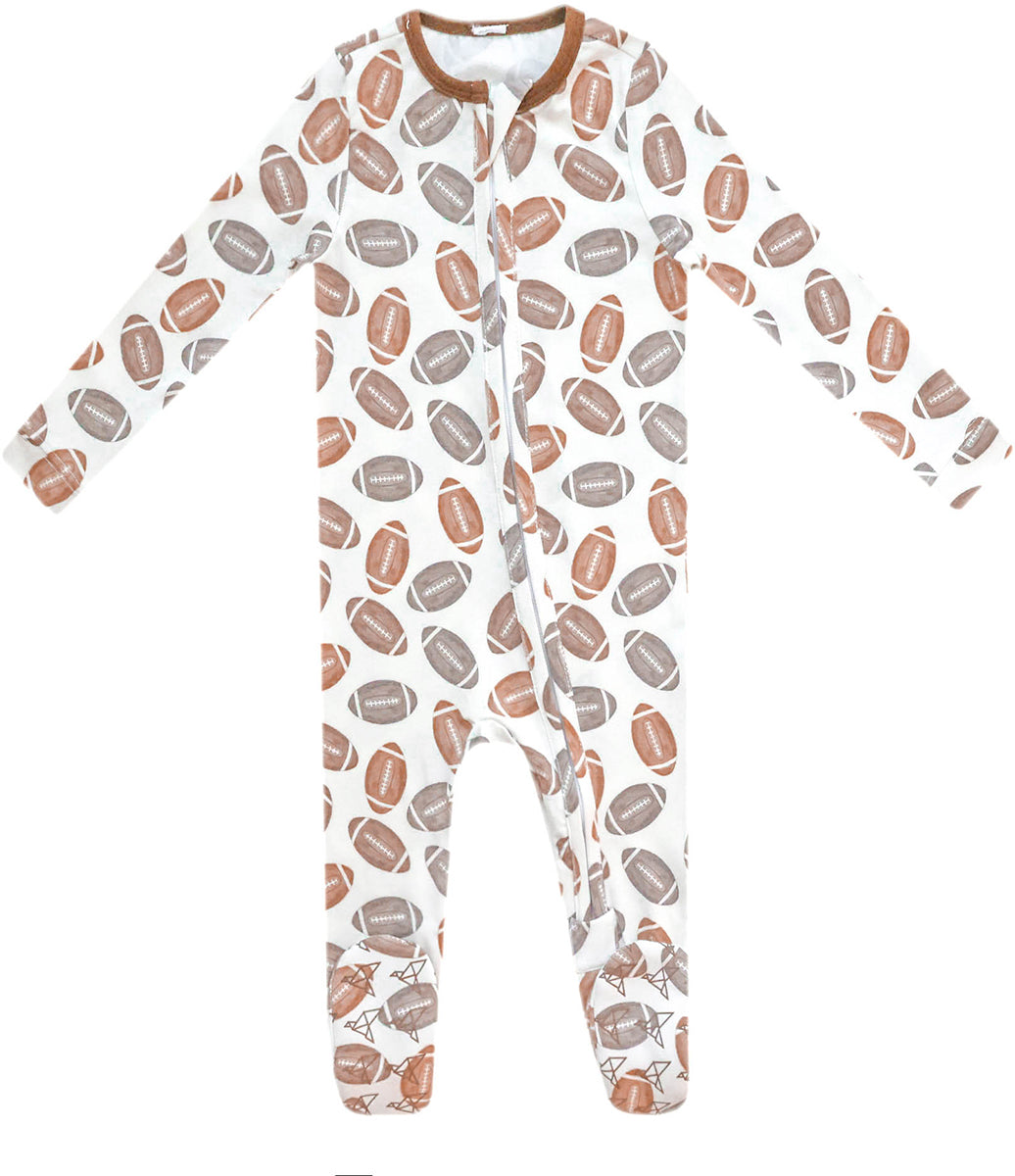 Copper Pearl Zip-up Footie - Blitz (3-6M)