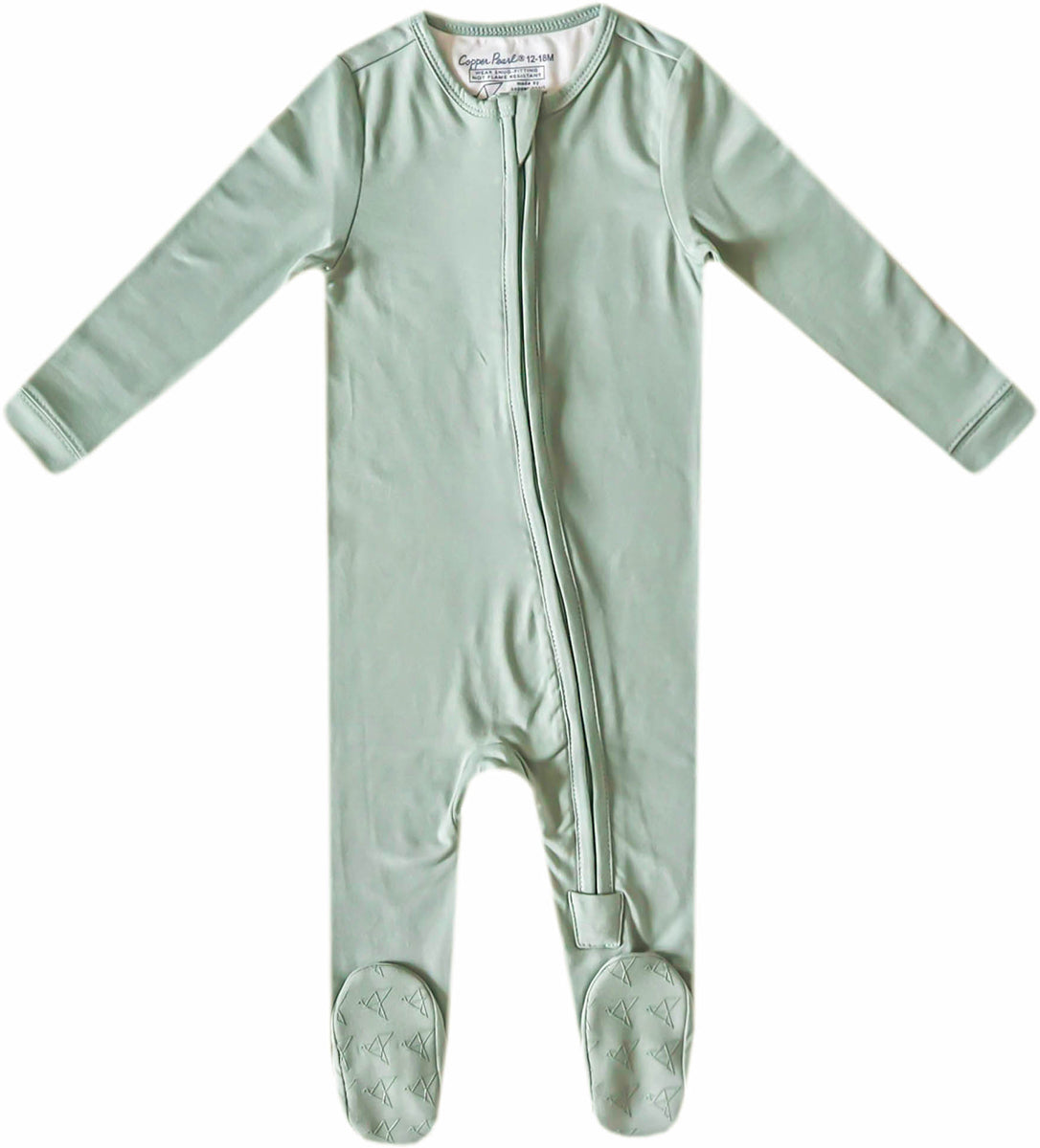 Copper Pearl Zip-up Footie - Briar (3-6M)