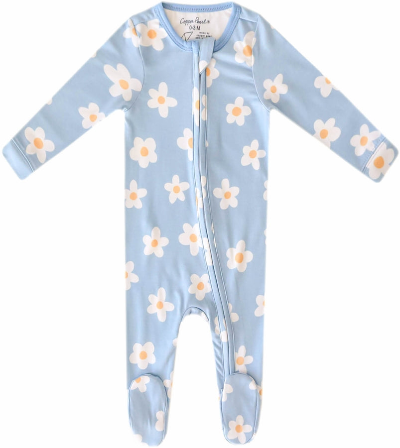 Copper Pearl Zip-up Footie, Della (0-3M)