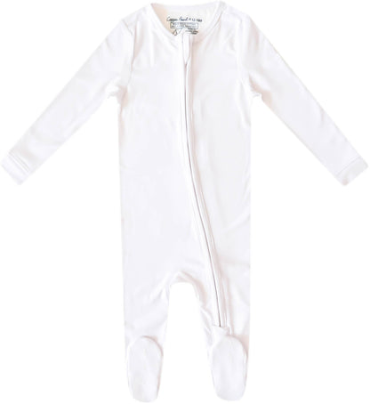 Copper Pearl Zip-up Footie - Dove (18-24M)