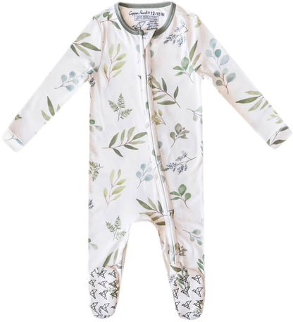 Copper Pearl Zip-up Footie - Haven (3-6M)