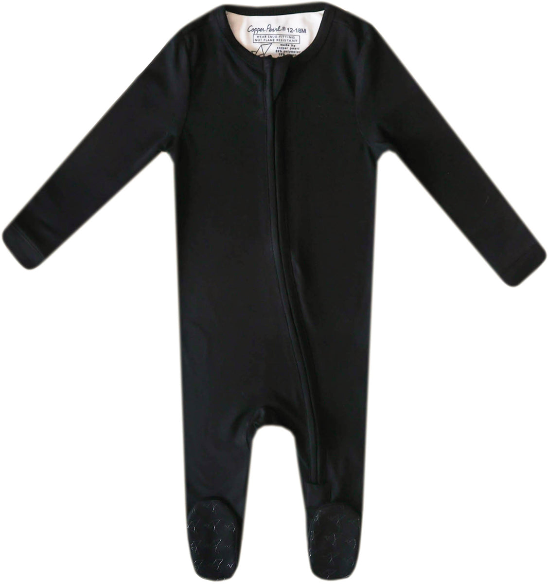 Copper Pearl Zip-up Footie - Midnight (12-18M)