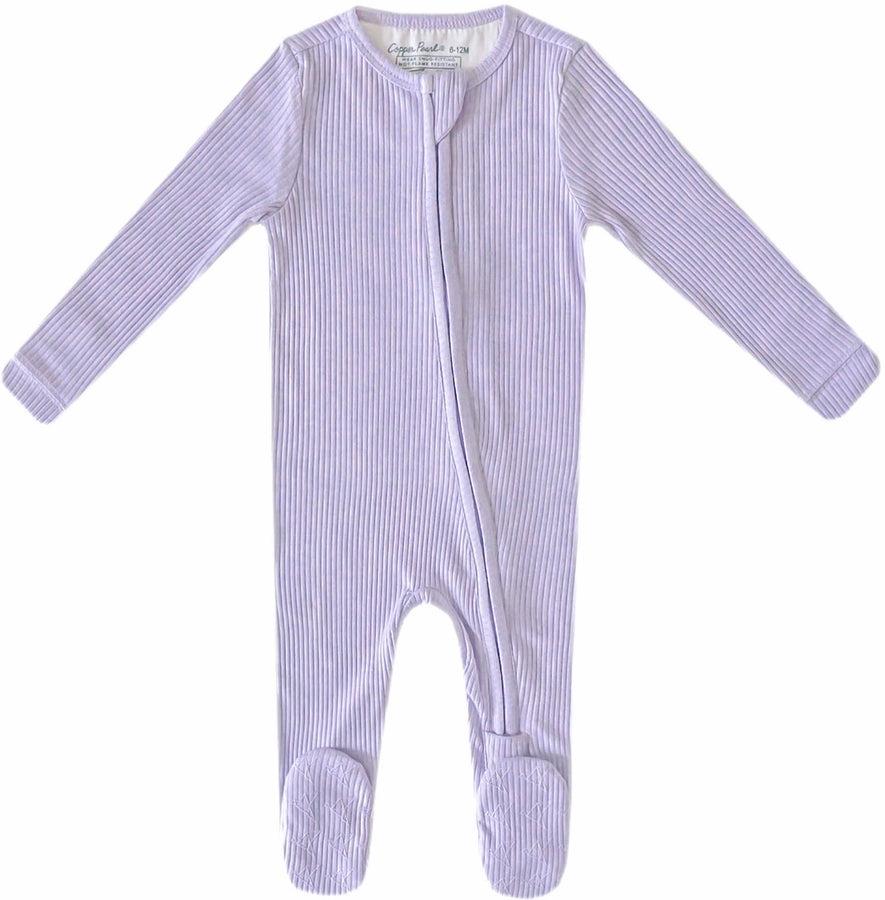 Copper Pearl Zip-up Footie, Periwinkle (12-18M)