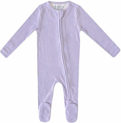 Copper Pearl Zip-up Footie, Periwinkle (3-6M)