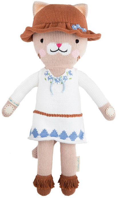 Cuddle+Kind Hand Knit Doll - Mini Chelsea the Cat, 13"