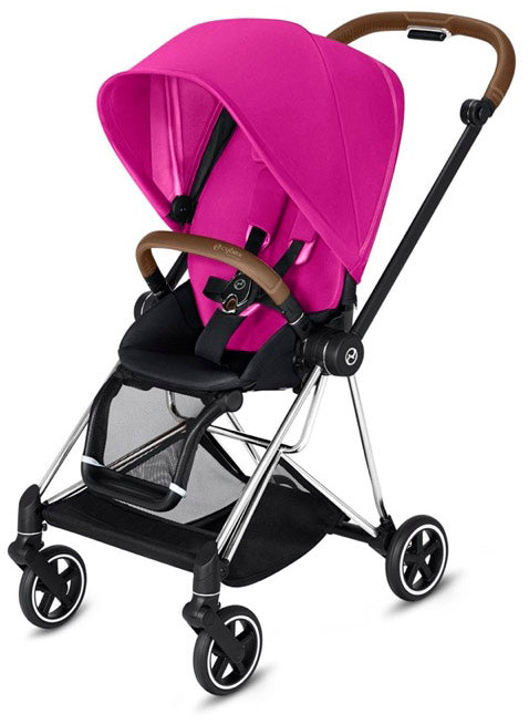 Cybex Mios 2 Complete Stroller - Chrome/Brown/Fancy Pink