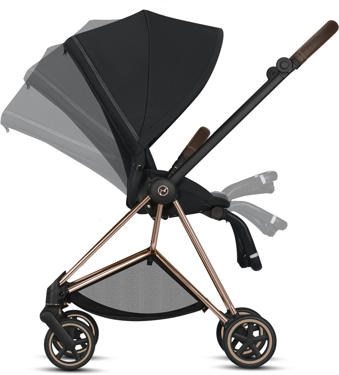 Cybex Mios 2 Complete Stroller - Chrome/Brown/True Red