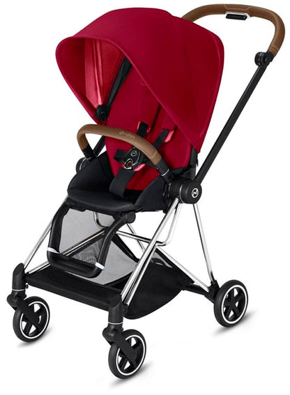 Cybex Mios 2 Complete Stroller - Chrome/Brown/True Red