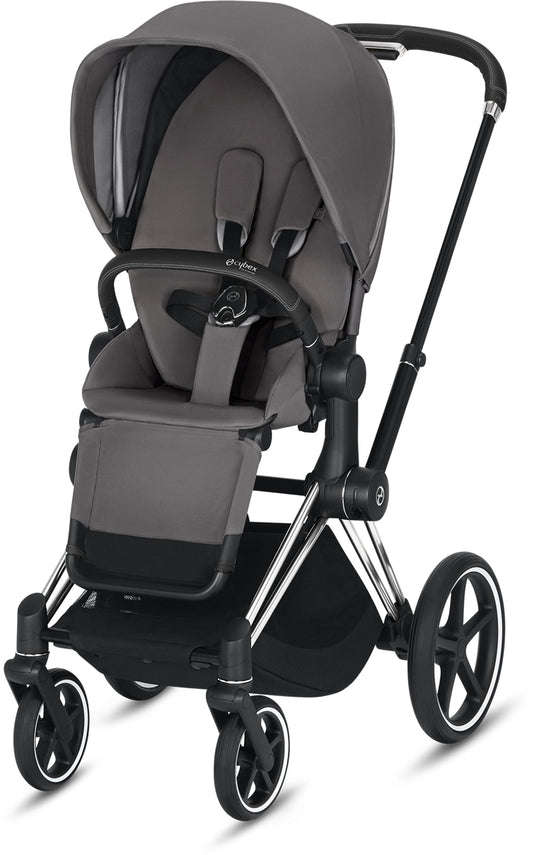 Cybex Priam 3 Complete Stroller - Chrome/Black/Manhattan Grey