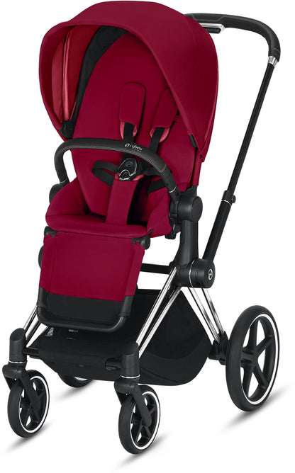 Cybex Priam 3 Complete Stroller - Chrome/Black/True Red