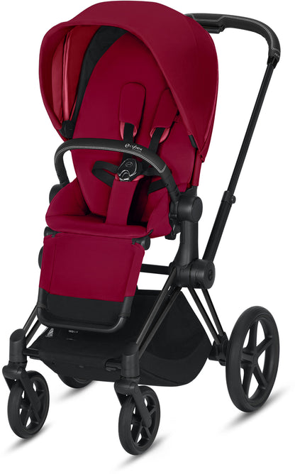 Cybex Priam 3 Complete Stroller - Matte Black/True Red