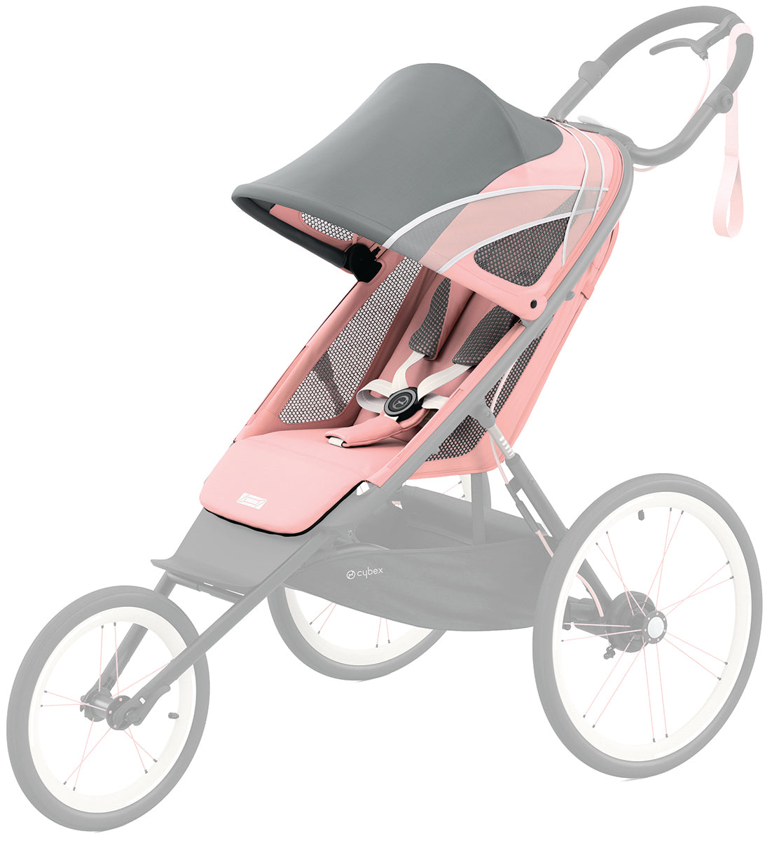 Cybex AVI Jogging Stroller Seat Pack - Silver Pink