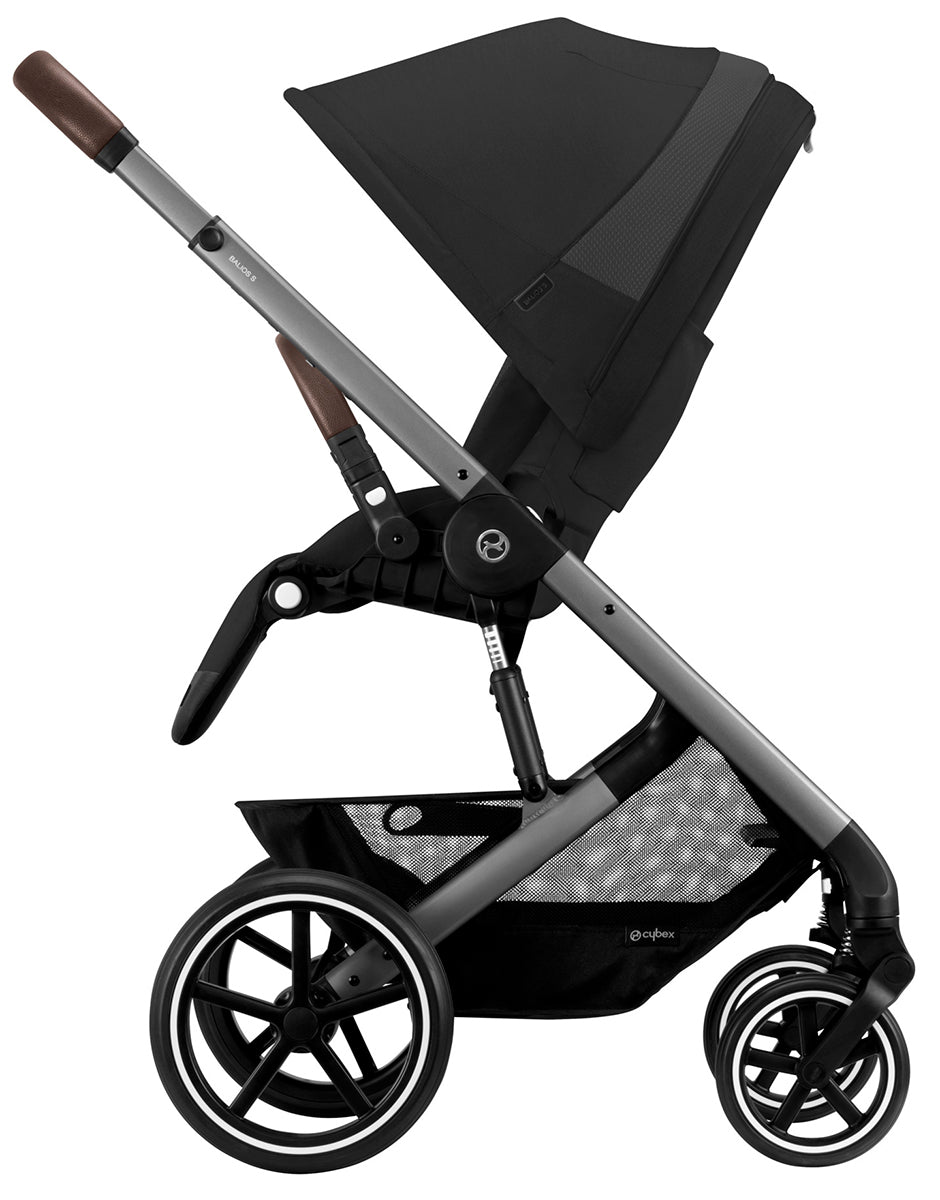 Cybex Balios S Lux 2 Stroller + Cot S Lux 2 Bundle - Silver Frame / Moon Black