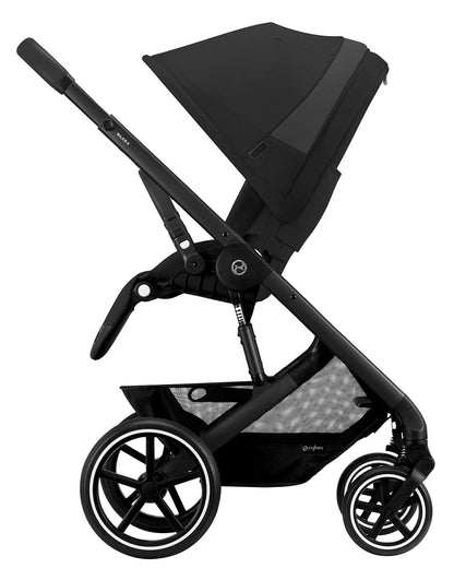 Cybex Balios S Lux Full Size Stroller + Cot S Bassinet Bundle (One Box) - All Black