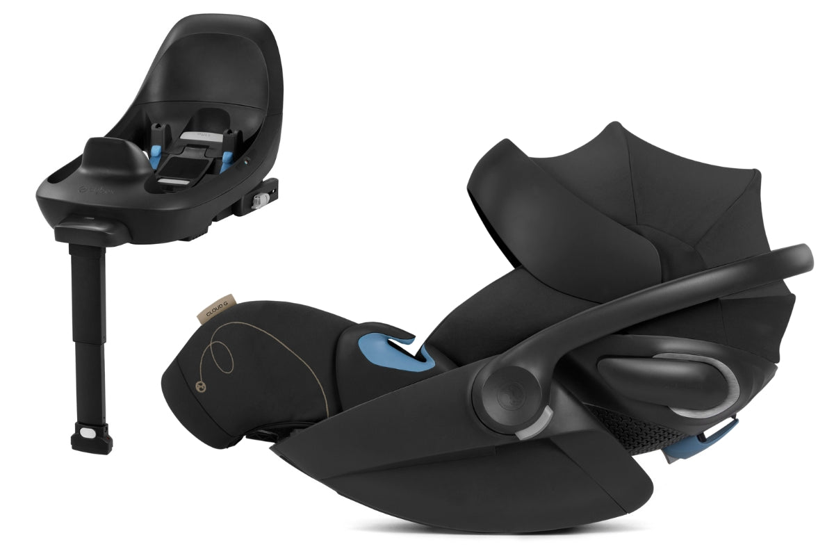 Cybex Cloud G Lux SensorSafe Comfort Extend Reclining Infant Car Seat - Moon Black