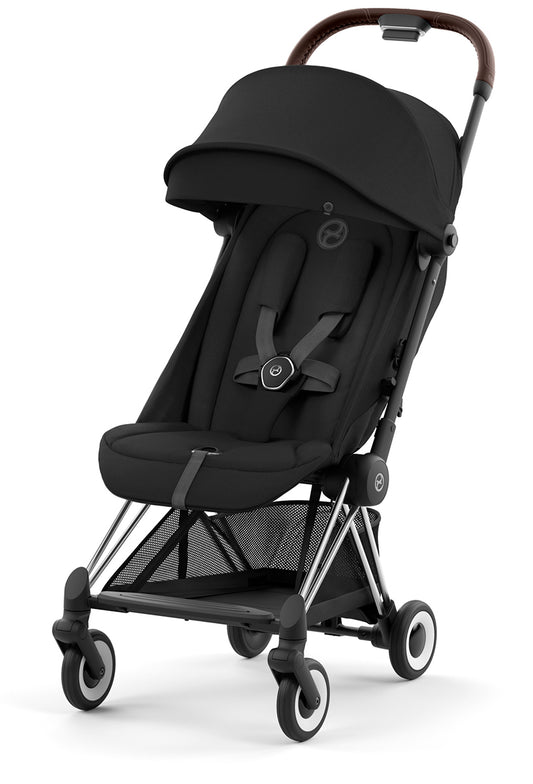 Cybex COYA Compact Stroller - Chrome / Dark Brown / Sepia Black