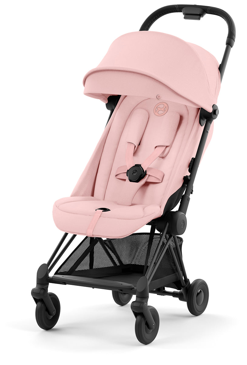 Cybex COYA Compact Stroller - Matte Black / Peach Pink