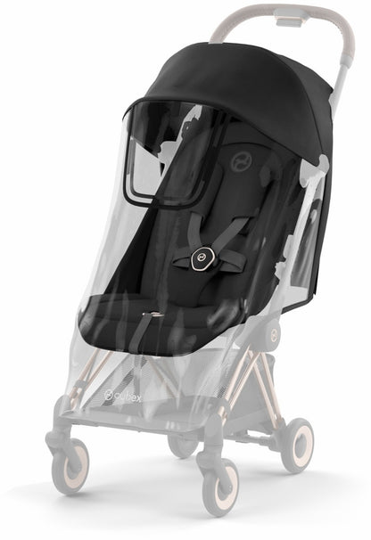 Cybex COYA Compact Stroller + Travel Accessory Bundle - Rose Gold / Sepia Black