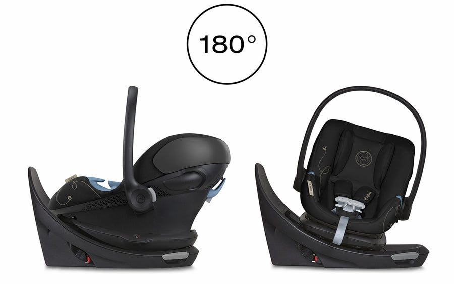 Cybex eGazelle S + Aton G Swivel SensorSafe Travel System Bundle - Black Frame / Moon Black / Moon Black