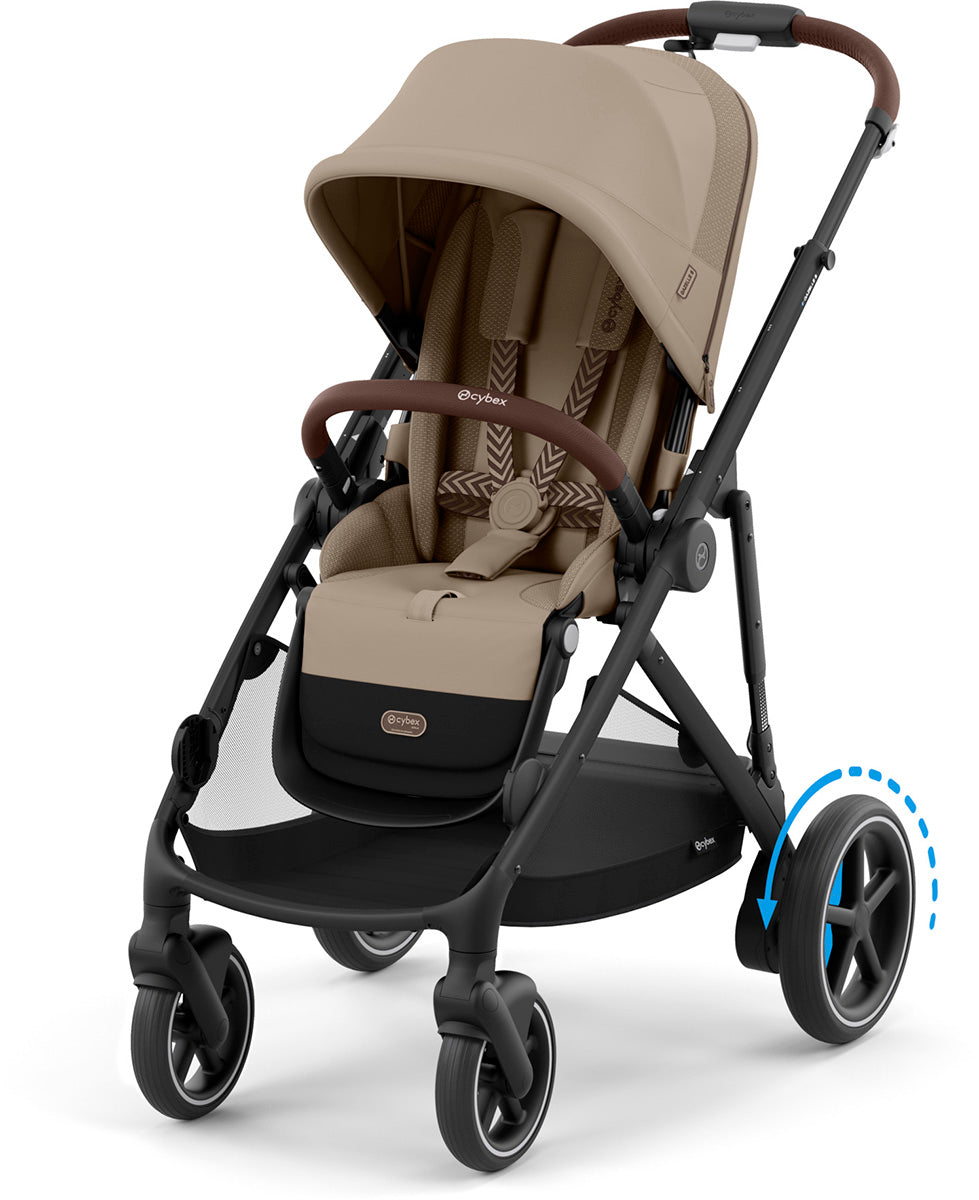 Cybex eGazelle S Electronic Assist Stroller - Black Frame / Almond Beige