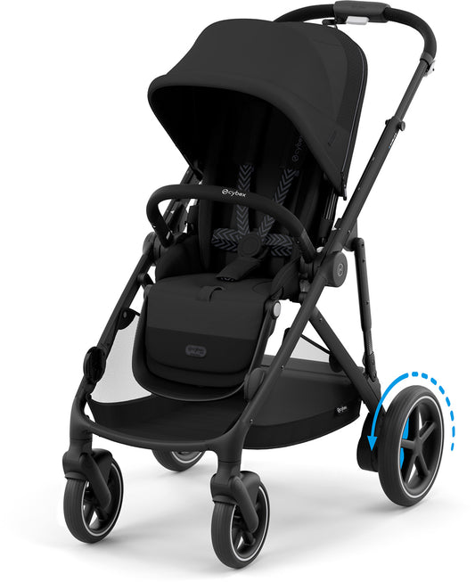 Cybex eGazelle S Electronic Assist Stroller - Black Frame / Moon Black