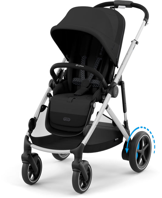 Cybex eGazelle S Electronic Assist Stroller - Silver Frame / Moon Black