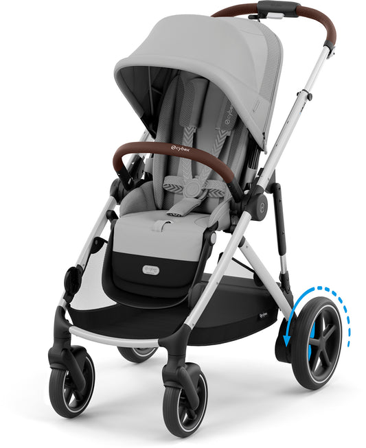 Cybex eGazelle S Electronic Assist Stroller - Silver Frame / Stone Grey