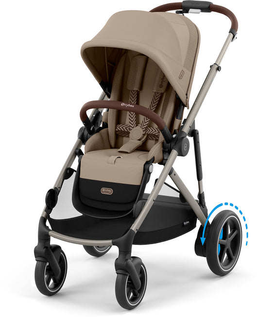 Cybex eGazelle S Electronic Assist Stroller - Taupe Frame / Almond Beige