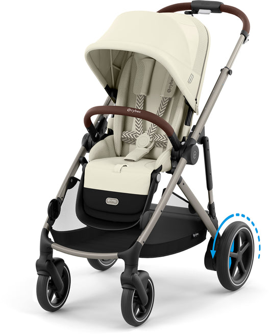 Cybex eGazelle S Electronic Assist Stroller - Taupe Frame / Seashell Beige