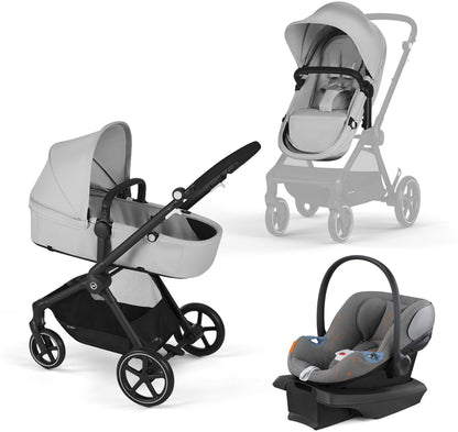 Cybex EOS 5-in-1 Stroller + Aton G Travel System - Lava Grey