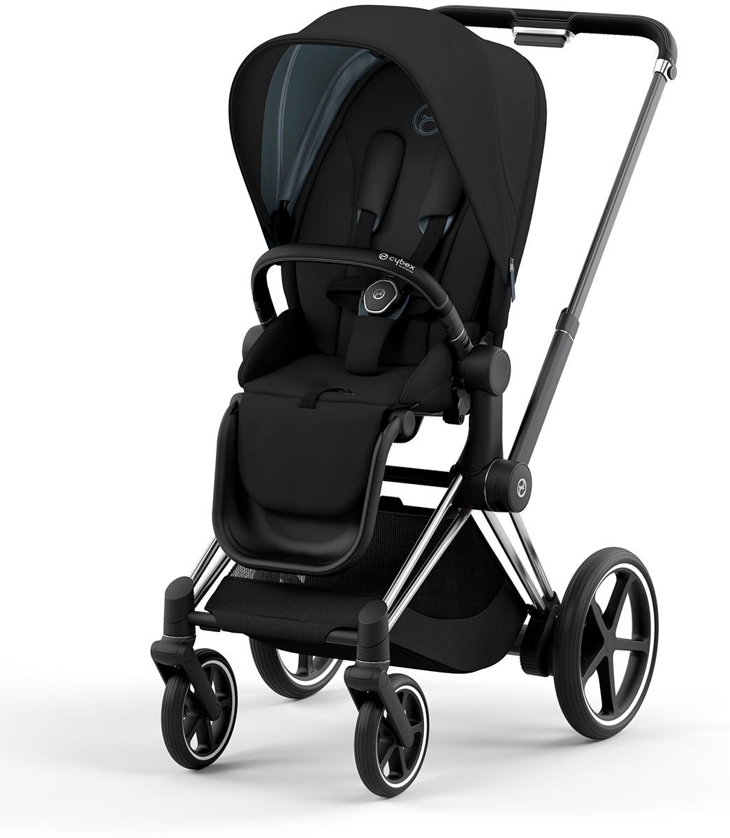 Cybex ePriam 2 Stroller (One Box) - Chrome / Black / Deep Black