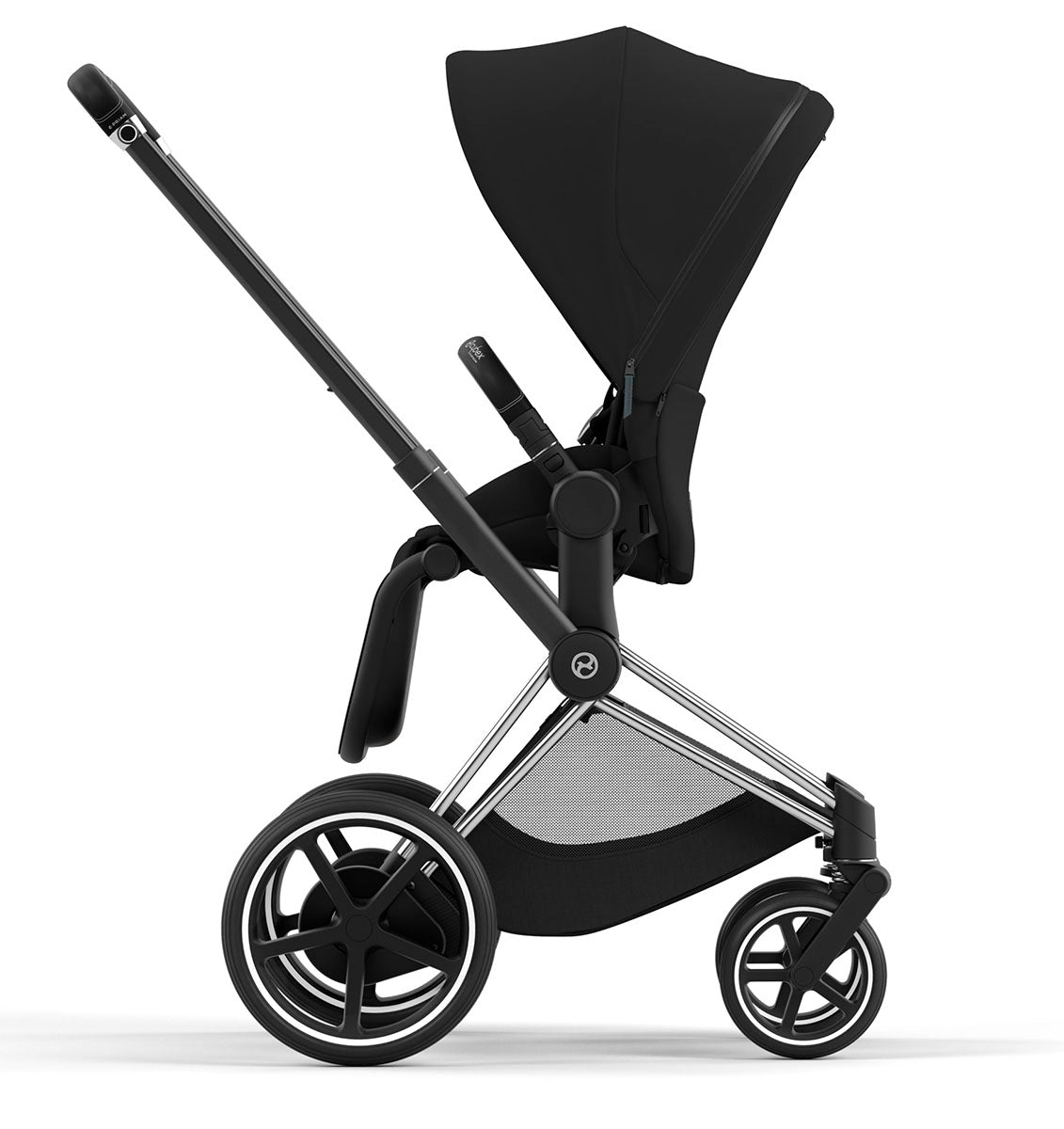 Cybex ePriam 2 Stroller (One Box) - Chrome / Black / Deep Black