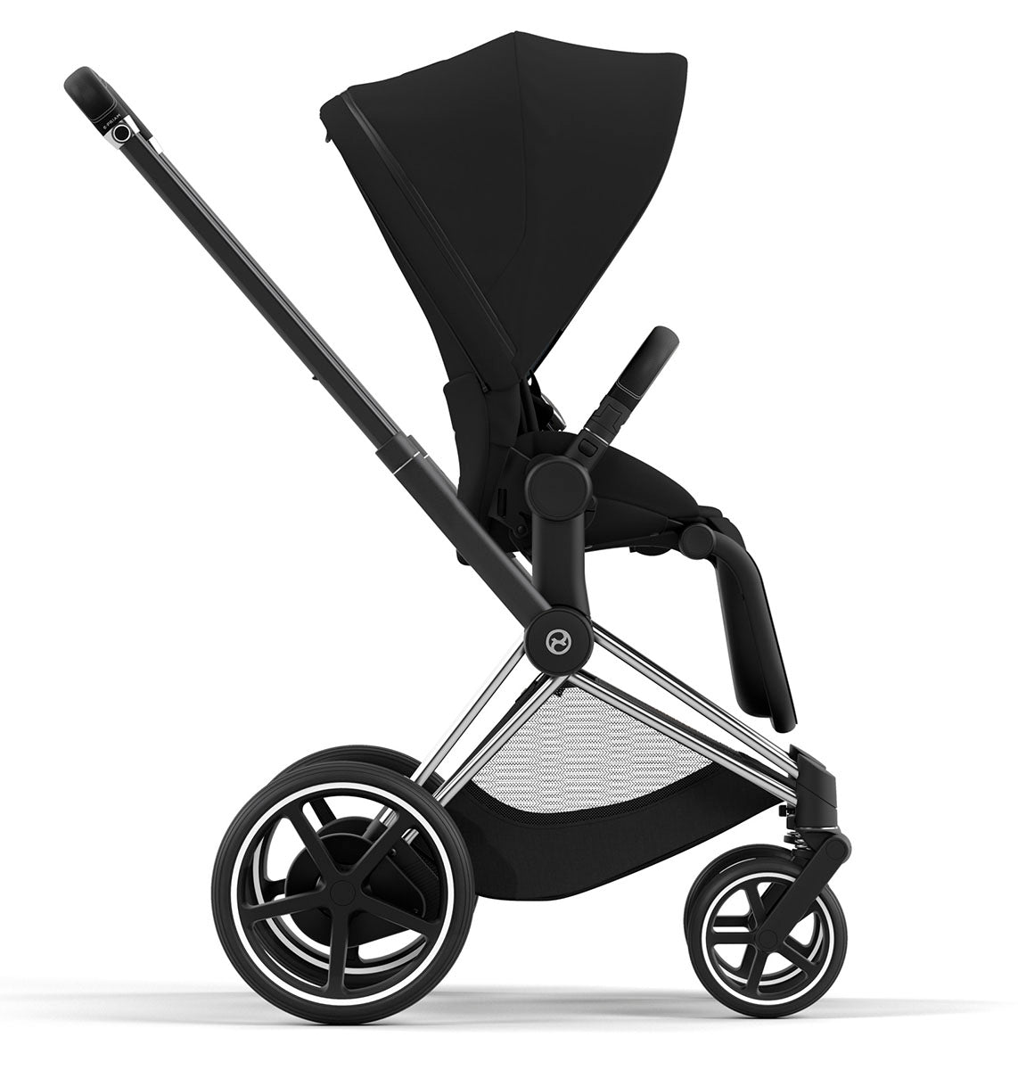 Cybex ePriam 2 Stroller (One Box) - Chrome / Black / Deep Black