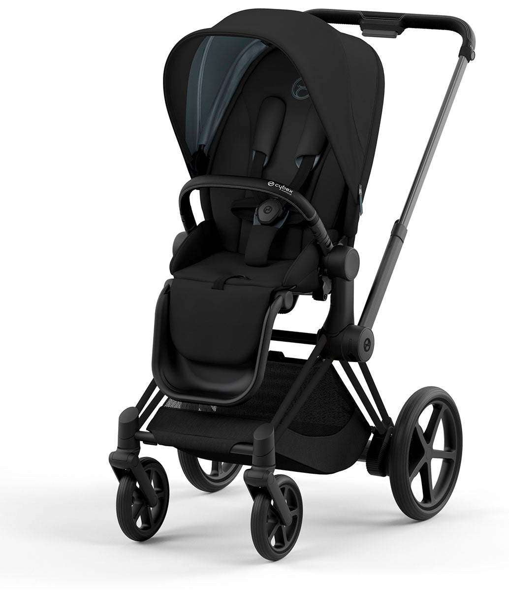 Cybex ePriam 2 Stroller (One Box) - Matte Black / Black / Deep Black