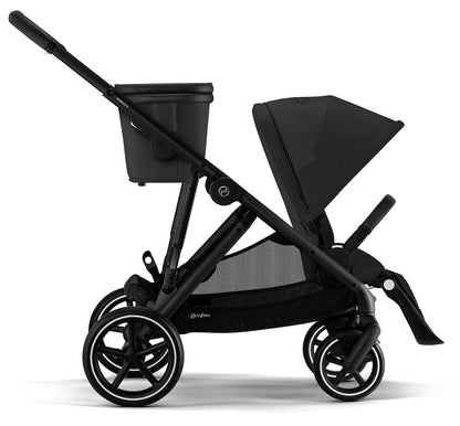 Cybex Gazelle S 2 Single-to-Double Stroller - Black Frame / Moon Black