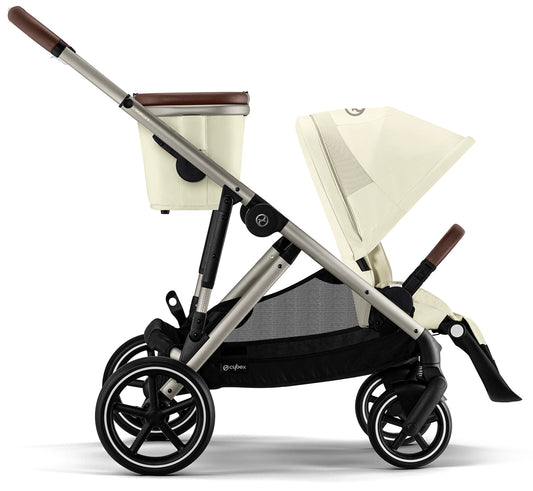 Cybex Gazelle S 2 Single-to-Double Stroller - Taupe Frame / Seashell Beige