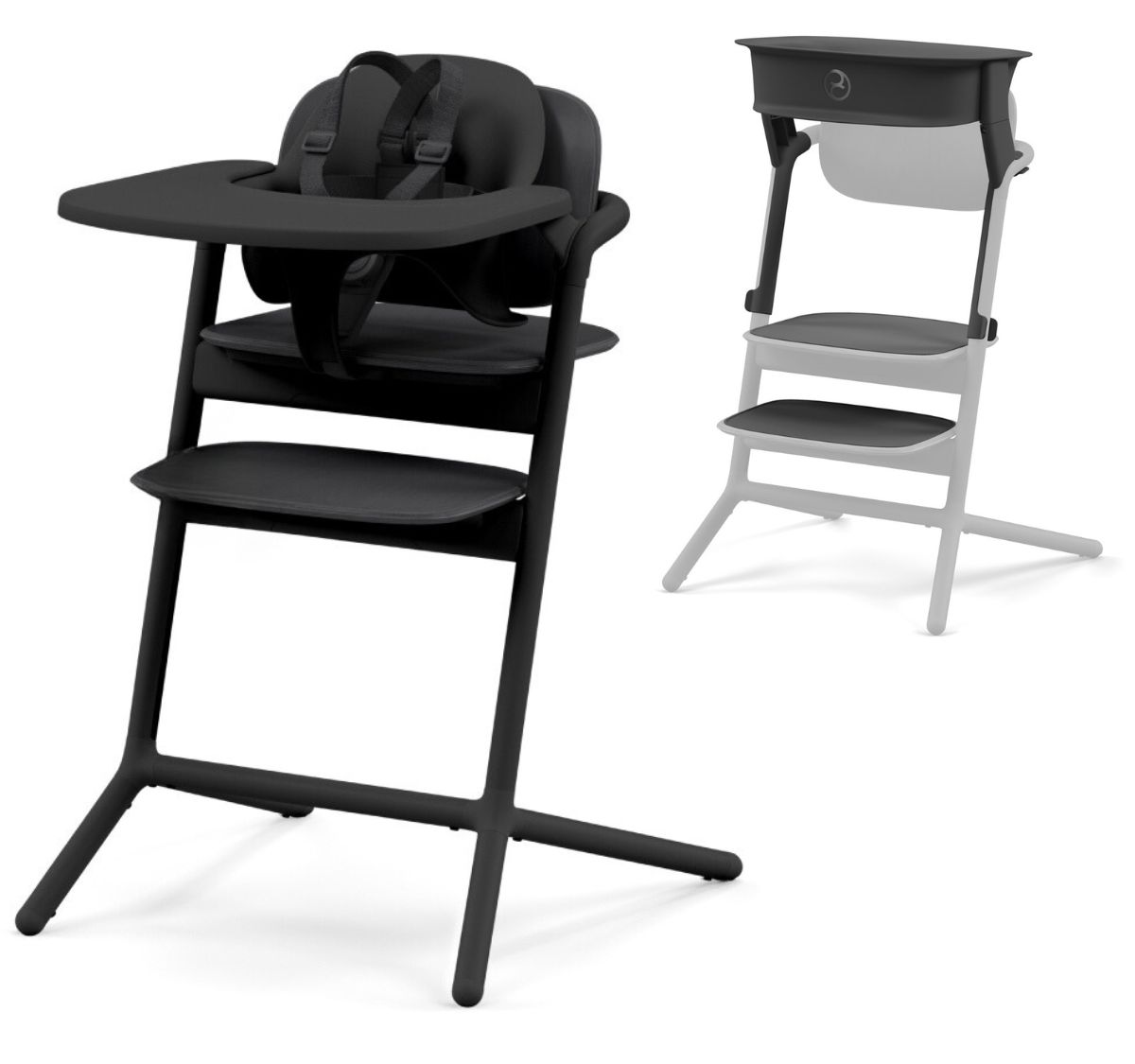 Cybex LEMO 2 High Chair Set + Learning Tower Bundle - Stunning Black