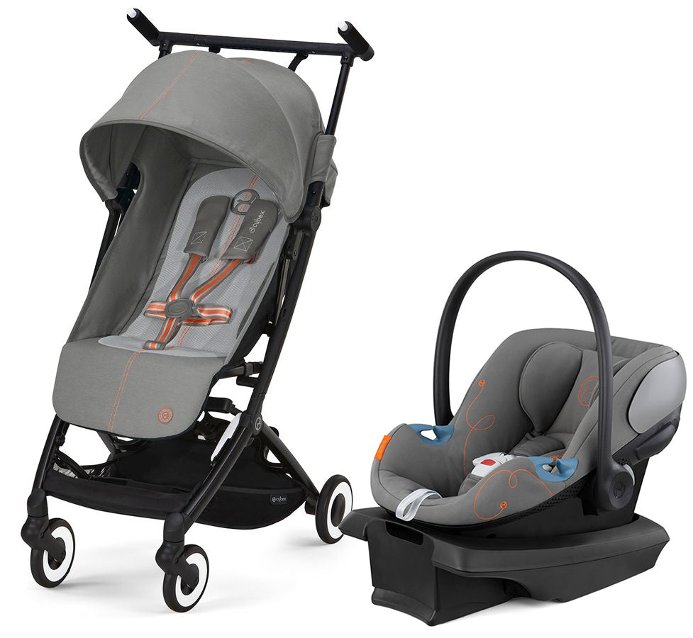 Cybex Libelle 2 + Aton G SensorSafe Travel System Bundle - Lava Grey / Lava Grey