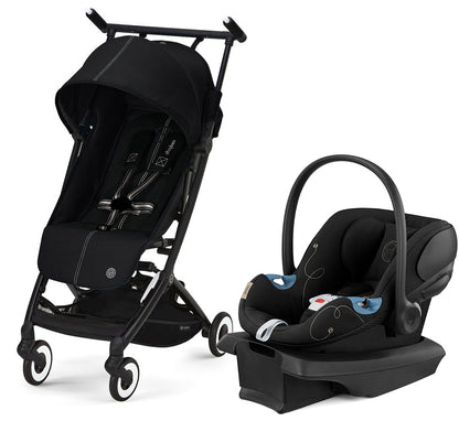 Cybex Libelle 2 + Aton G SensorSafe Travel System Bundle - Moon Black / Moon Black