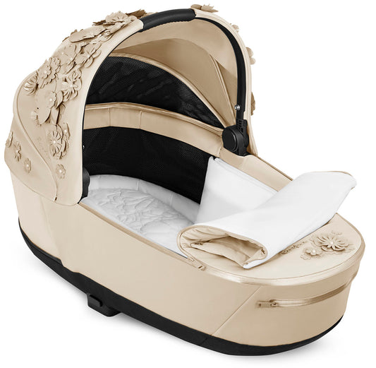 Cybex Priam 4 / ePriam 2 Lux Carry Cot - Simply Flowers Nude Beige